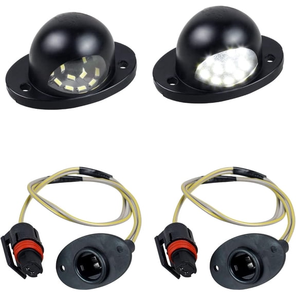 2X For 1994-2001 Dodge Ram 1500 LED License Plate Light With Wire Harness Socket