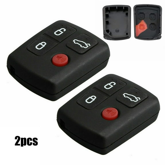 2X For Ford Ba Bf Falcon Sedan/Wagon Keyless Car Remote 4 Button Keypad Shell Remote Key Shell, No Chip