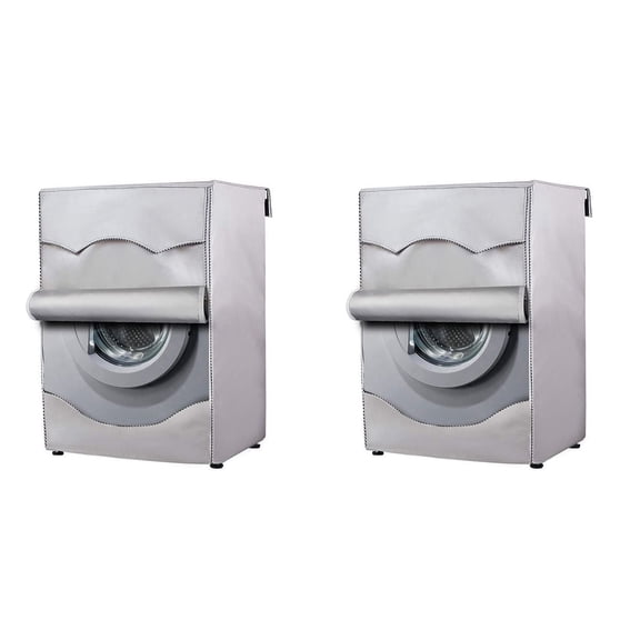 2X Front Load Laundry Dryer Covers Washing Machine Cover Dustproof Home Storage Waterproof Case Sunscreen,M