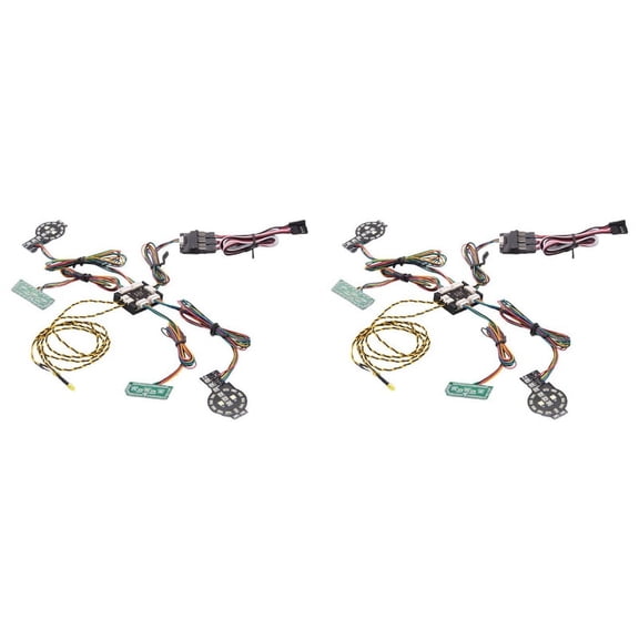 2X Front Rear Linkage Lighting System LED Light Group for -4 2021 1/10 RC Crawler Car Upgrade Parts
