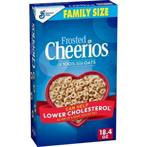 Pack of 2 - Frosted Cheerios, Heart Healthy Cereal, Family Size, 18.4 Oz Packaging May Vary