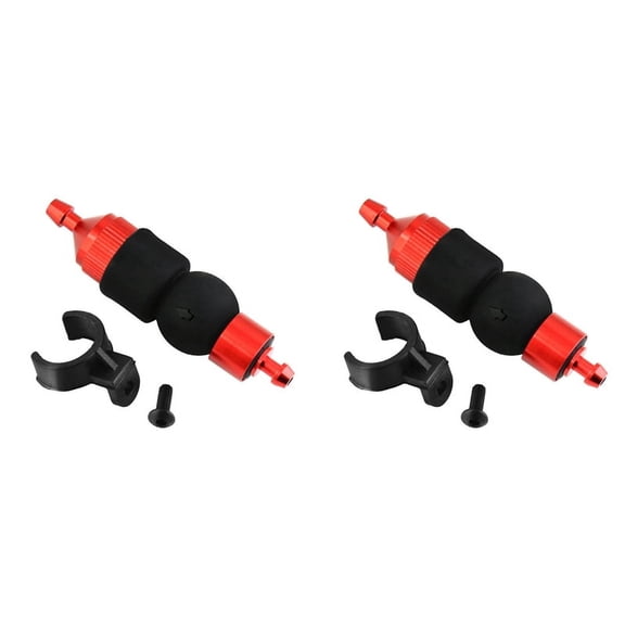 2X Filter Nitro Engine Parts Tank Spare Parts for 1/8 1/10 RC Model Car Redcat ,Red