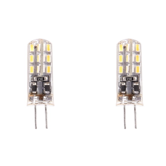 2X G4 Led Spot Light Bulb Lamp 1.5W 24 Smd 3014 Warm White 12V Dc