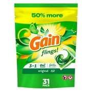 2X - Gain flings! Laundry Detergent Pacs - Original - 22oz/31ct