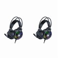 thumbnail image 1 of 2X Gaming Headset 7.1 Stereo Surround Headphones RGB Active Noise Reduction Earphones Headphone with Microphone,2x Gaming Headset,Black, 1 of 8
