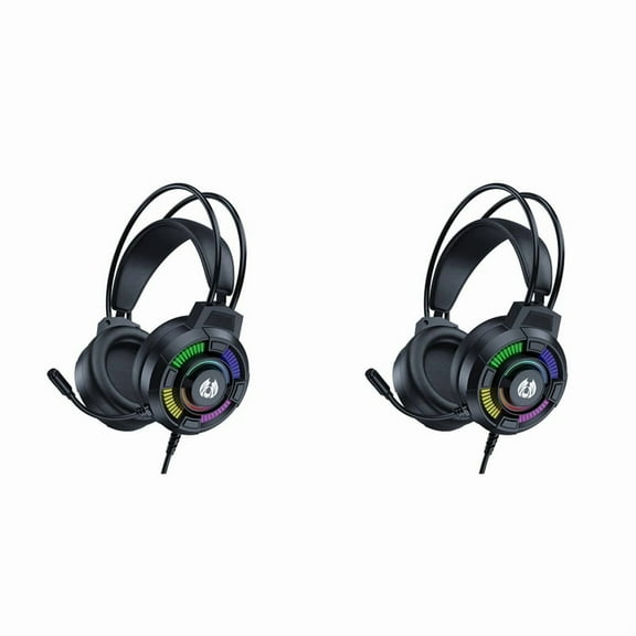2X Gaming Headset 7.1 Stereo Surround Headphones RGB Active Noise Reduction Earphones Headphone with Microphone