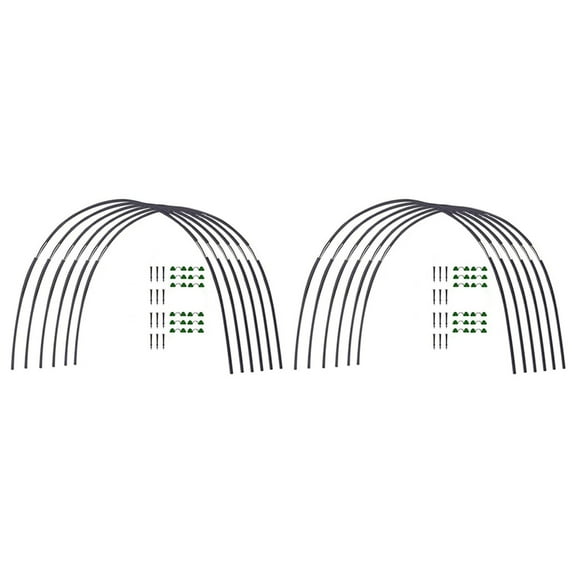 2X Garden Greenhouse Hoop Set, Gardening Folding Fiber Pole Set, Arch Greenhouse Planting Tunnel Bracket
