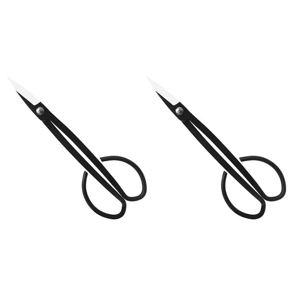 2X Gardening Shears Can Cut Aluminum Wire Buds Clip Pruning Shears Cut Sprigs of Boxwood Black Pine Bonsai Scissors,2 x Trimming tool,Black