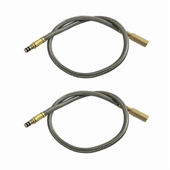 2X Gas Stove Adapter Outdoor Camping Barbecue Flat Gas Tank Extension Tube Stove Extension Cord Connecting Tube 40cm
