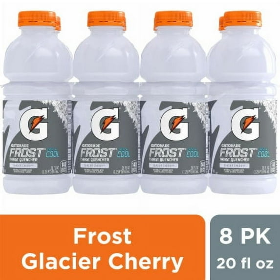 2X-Gatorade Thirst Quencher Frost Glacier Cherry Electrolyte Enhanced Sports Drink - 20 fl oz - 8 bottles