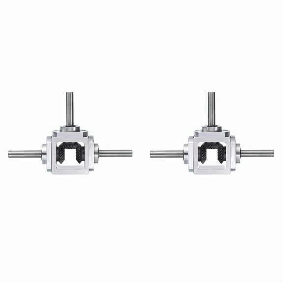 2X Gear-Box 90 Degree Right Angle Bevel- 1:1 Reversing Double Output Shaft 1 Module 20 Teeth Bevel Gear,2 x Gear-Box,As Shown