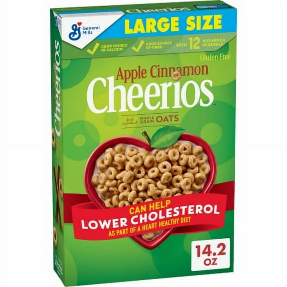 2X-General Mills Apple Cinnamon Cheerios Large Size Cereal - 14.2 oz