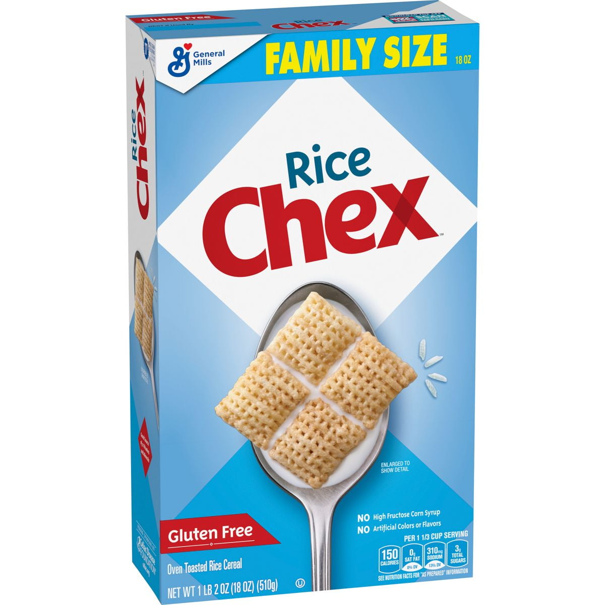 General Mills Family Size Rice Chex Cereal - 18oz - Pack of 2