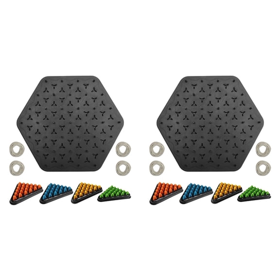 2X Geometric Chain Chess Puzzle Triangle Chess Tabletop Game Family Interactive Exercise Thinking Children Logic