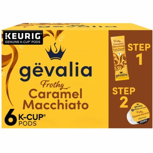 2X - Gevalia Frothy Caramel Macchiato K-Cup Coffee Pods