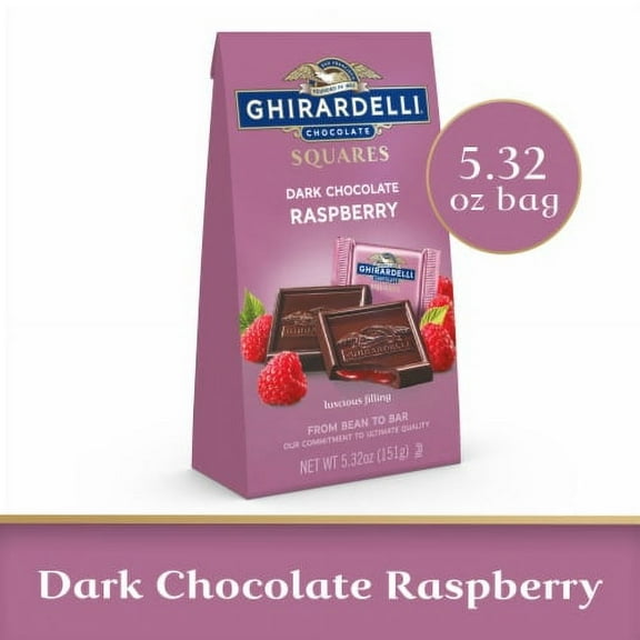 2X-Ghirardelli Dark Chocolate Raspberry Squares - 5.32 oz