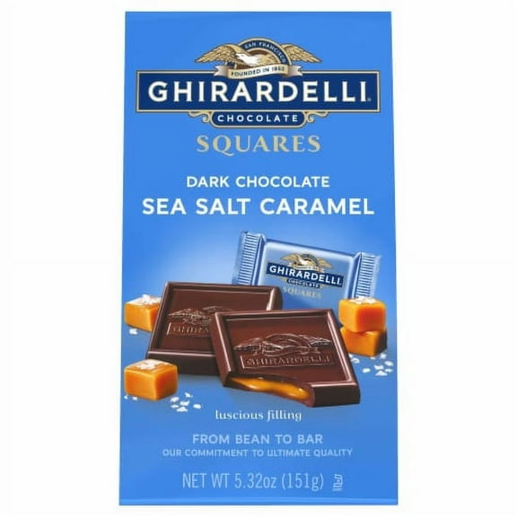 2X-Ghirardelli Dark Chocolate Sea Salt Caramel Squares - 5.32 oz