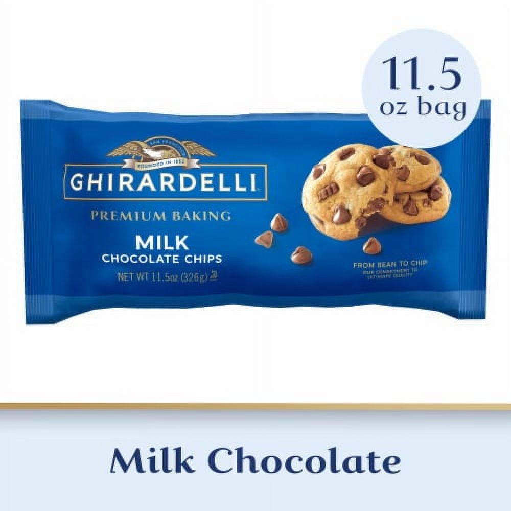 2X - Ghirardelli Milk Chocolate Premium Baking, Chocolate Chips For ValentineS Day Cookies, 11.5 Oz Bag
