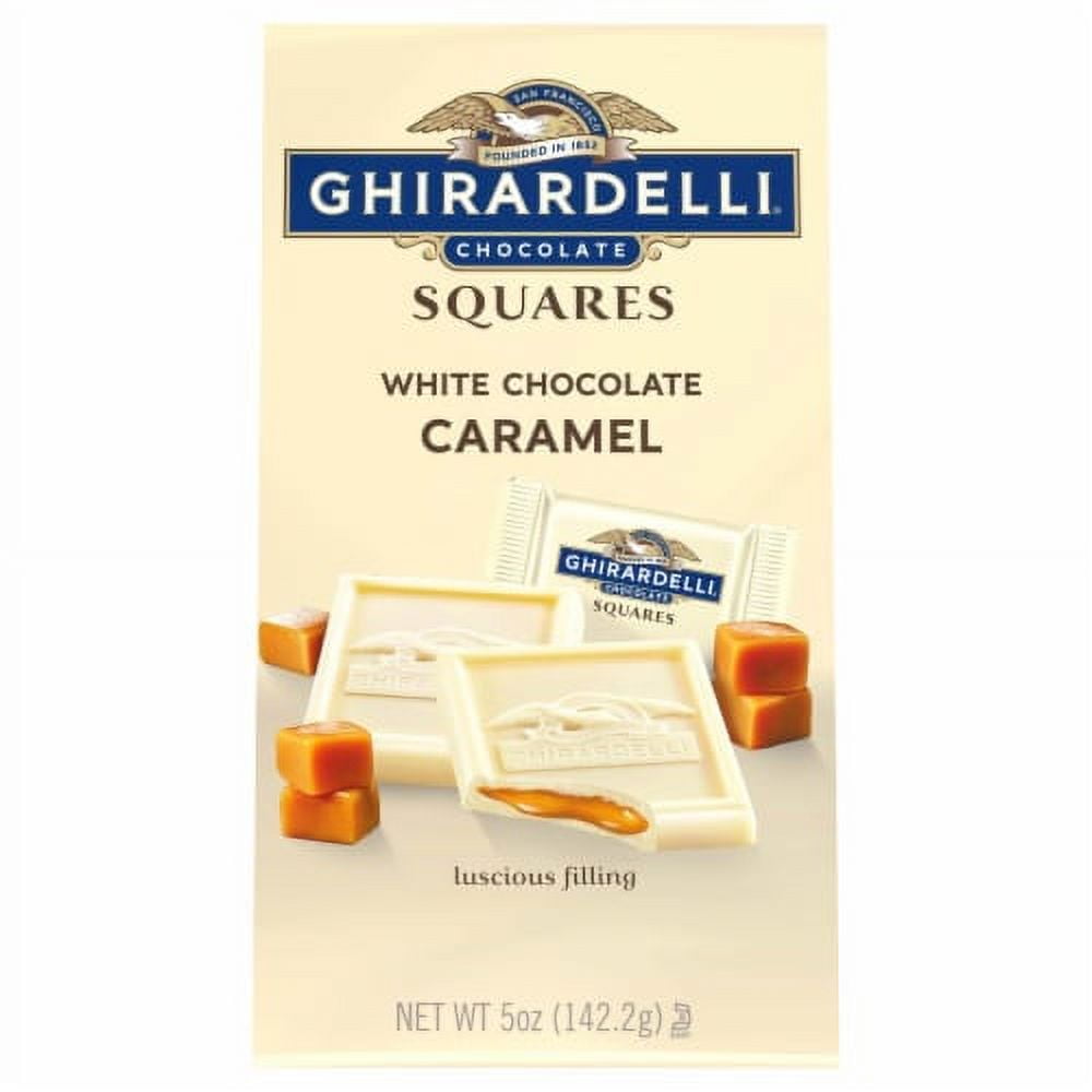 2X-Ghirardelli White Chocolate Squares with Caramel Filling - 5 oz