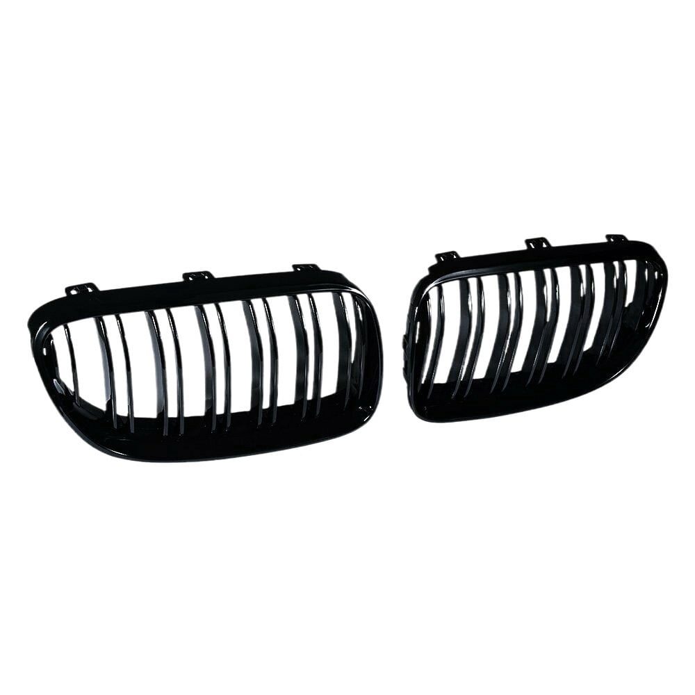 BMW 3 Series E90 Sedan LCI - Matte Black Front Grilles - Complete