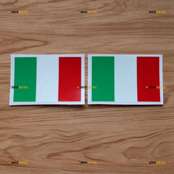 2X Glossy 4" Italy Italia Italian Flag Decal Sticker Car Vinyl sda1