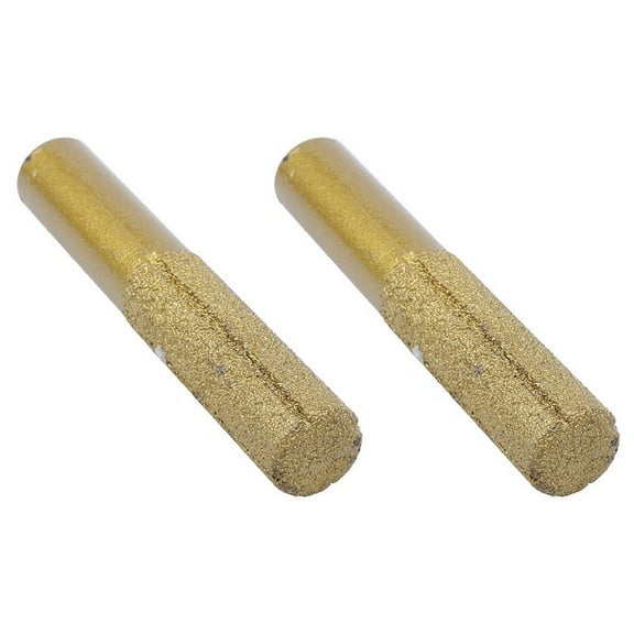 2X Gold 13mm Dia Diamond Profile Straight Router Bit for Marble