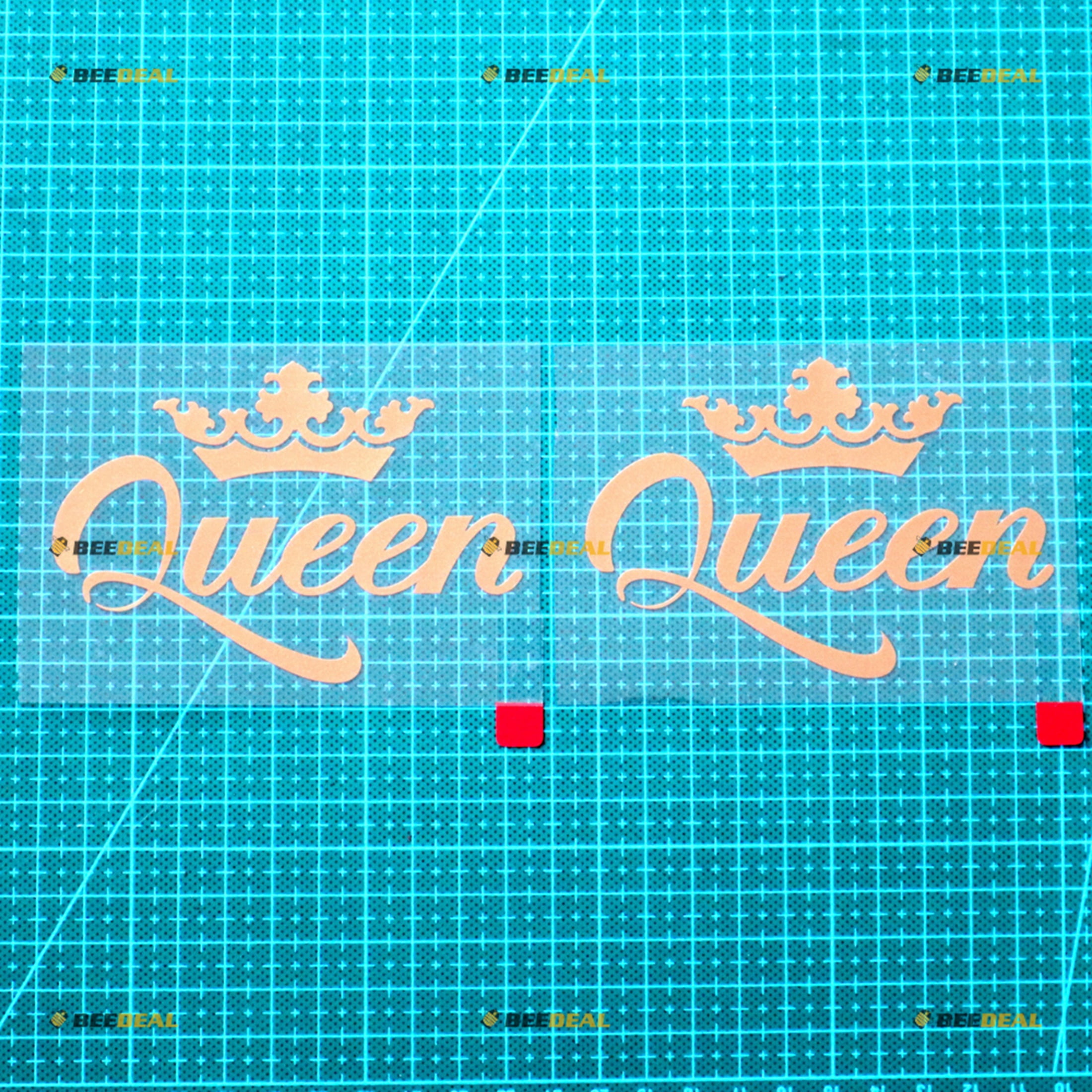 Computer Crown Sticker 2X Gold 4 Inches Queen Crown Decal Vinyl Sticker Car Laptop Window ...