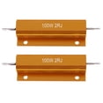 thumbnail image 1 of 2X Gold Aluminum Clad Power Resistor Resistance 100W, 2 Ohm 2R, 1 of 9