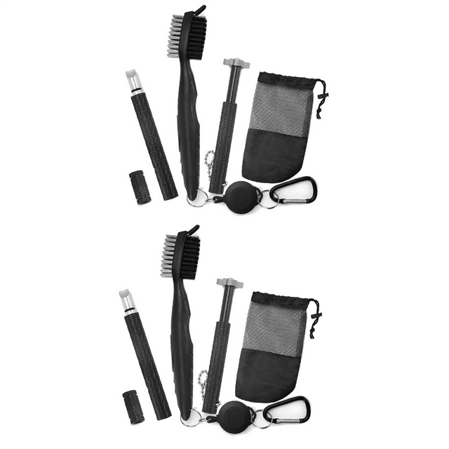 2X Golf Club Cleaner Kit, Retractable Golf Brush and 4 Golf Club Groove