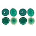 thumbnail image 1 of 2X Green Stone Coaster,Crystal Cup Coaster,Cup Mat for Beverages,Glass Coasters,Table Decor for Kitchen/Dining, 1 of 5