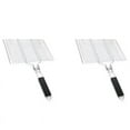 2X Grill Accessories,Grill Basket,Grill Rack,Portable Folding Stainless