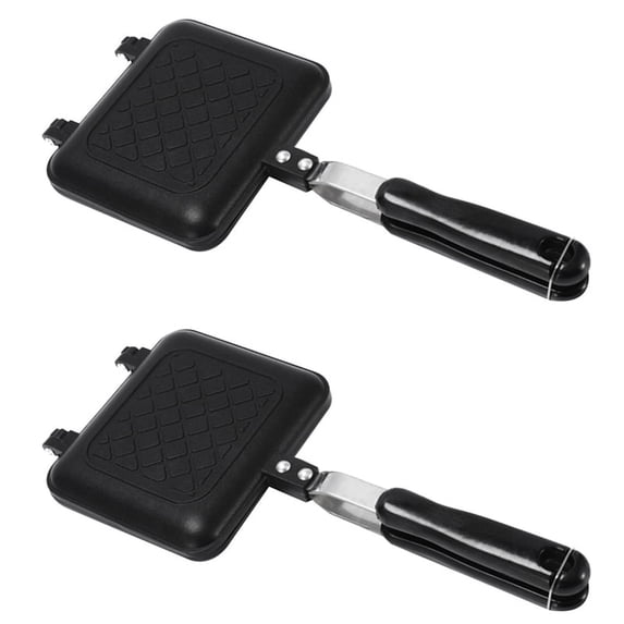 2X Grilled Sandwich Maker,Bread Toast Breakfast Machine,Hot Sandwich Pan,Nonstick Aluminum Flip Pan,Kitchen Tool