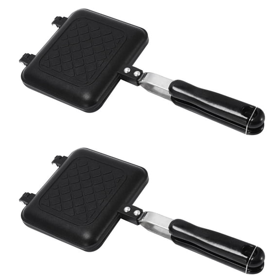 2X Grilled Sandwich  Maker,Bread Toast Breakfast Machine,Hot Sandwich Pan,Nonstick Aluminum Flip Pan,Kitchen Tool