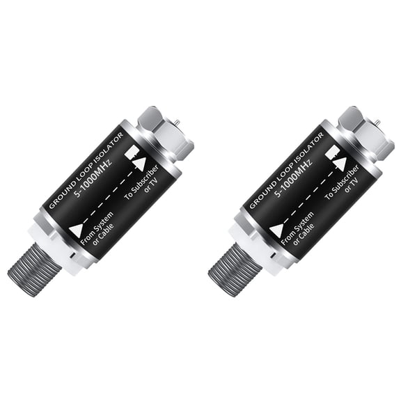 2X Ground Loop Isolator - Cable TV Audio Isolation Transformer, TV/Noise Eliminator