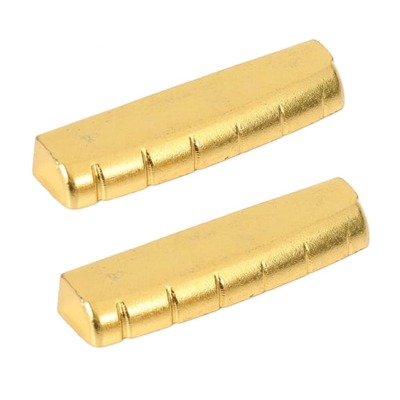 2X Guitar Brass Nut for Acoustic or ,Gold
