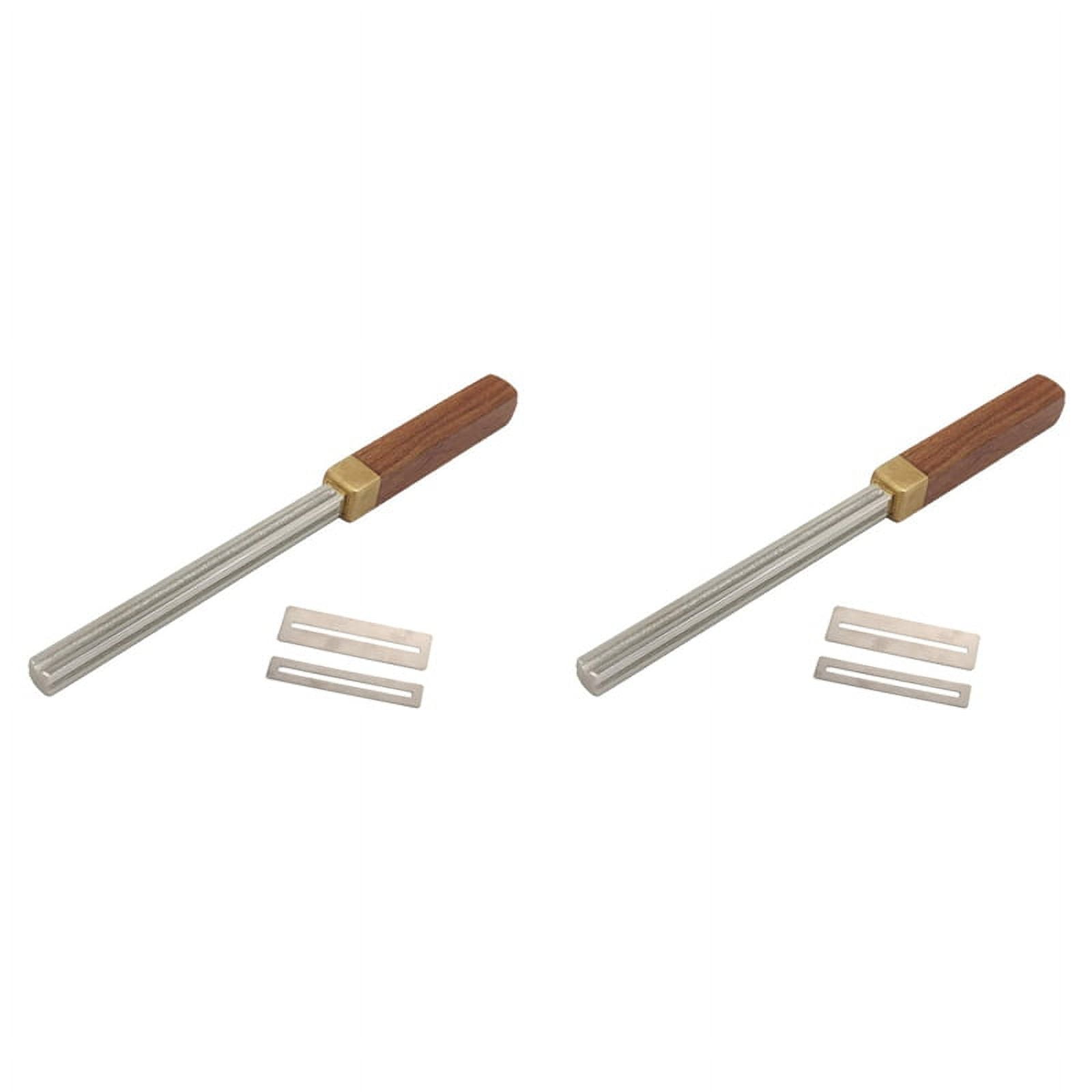 2X Guitar Fret Crowning File,Fret Edge File,Fret End Rounded Tool,Three