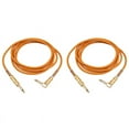 2X Guitar Instrument Cable 10FT Electric Instrument Bass AMP Cord 1/4