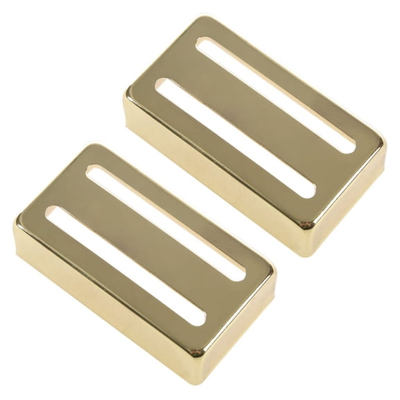 2X Guitar Pickup Cover Accessories Guitar Two-Line Humbucker Pickup Cover for Electric Guitars Parts,Gold
