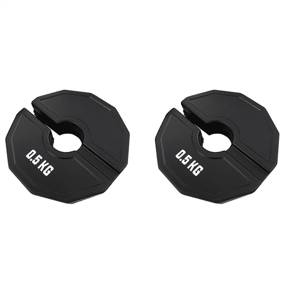 2X Gym Micro-Plates Dumbbell Fractional Weight Plate Rubber Fractional Weight Plates Add-on Change Black 0.5kg,2 x barbell plate,Black