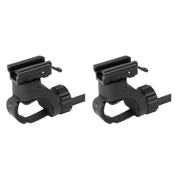 2X H07P Bicycle Headlight Holder Adjustable Front LED Lamp Buckle Quick Mount Release Bracket Bike Accessories