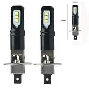 2X H1 6000K Super Bright White 6000Lm Drl Led Headlight Bulb Kit High Beam