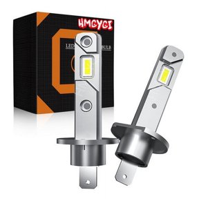 2X H1 LED Headlight Bulb Conversion Kit High or Low Beam 6000K White Fanless