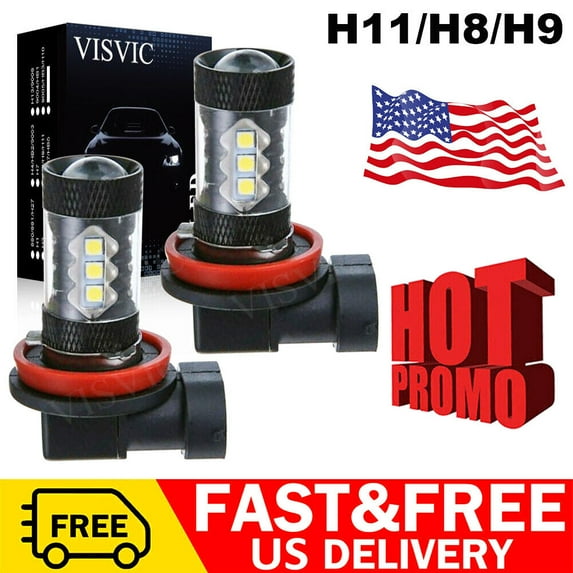 2X H11 H9 H8 100W 8000K LED Bulb Fog Light Bulbs for Nissan Frontier 2005-2018