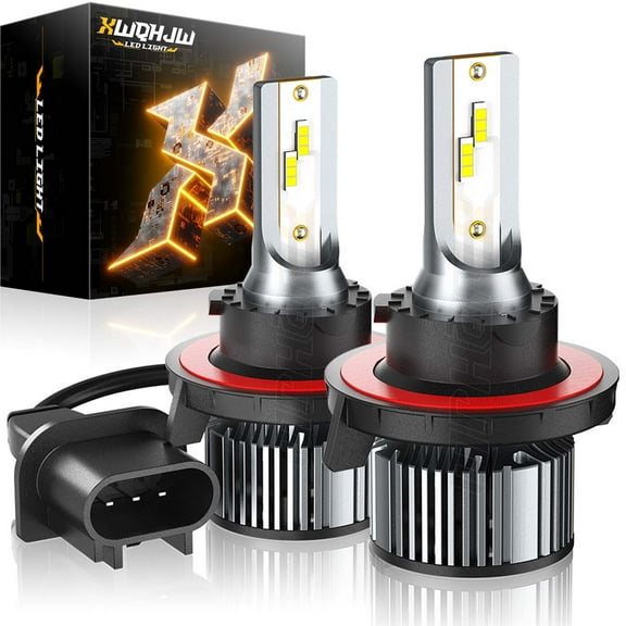 2X H13 9008 LED Headlight Super Bright Bulbs Kit 22000LM White High-Low Beam 6000K
