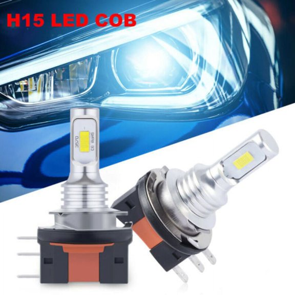 2X H15 Led Light Car Headlight Driving Running Lamp 12-24V 6500K 6000Lm White Auto Bulb For Bmw 2 Series 2014 For A5 / S5 2010