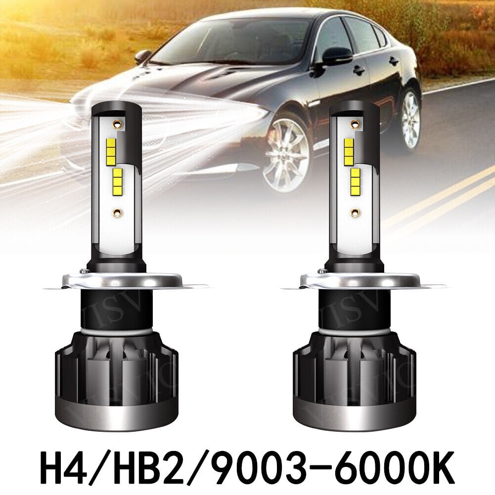 2X H4 9003 LED Headlight Bulbs Kit High-Low Beam Super Bright 100W 14000LM 6000K