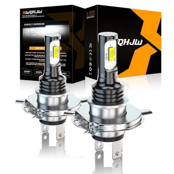 2X H4 HS1 LED Motorcycle Headlight Bulbs For Kawasaki KLR250 85-05 KLR650 87-07