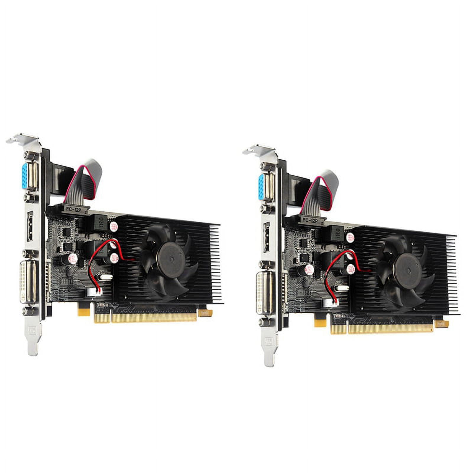 2X HD7450 Graphics Card 64Bit 2GB GDDR3 PCI-E 2.0 X16 -Compatible VGA DVI-I Video Card for Radeon HD 7450 2G,2 x HD7450 Graphics Card,black