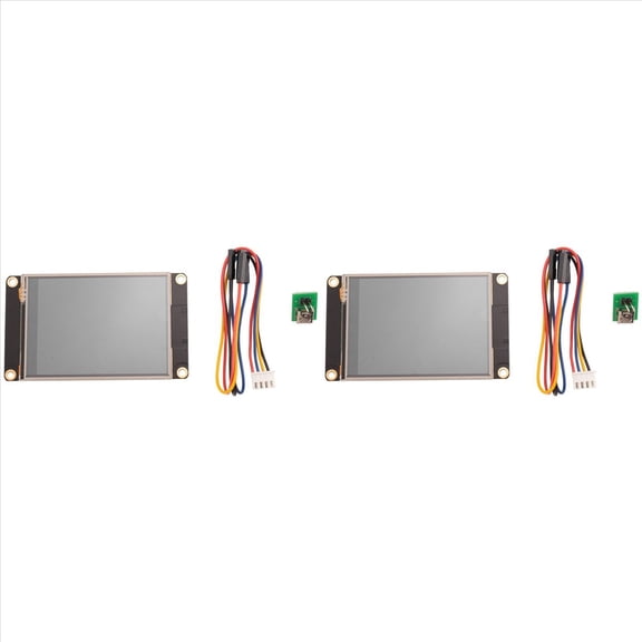 2X HMI LCD Touch Display NX3224K028 2.8-Inch Resistive Display Enhanced Series UASRT TFT LCD Module,2 x 2.8inch Nextion Enhanced HMI Display 2 x power supply test board 2 x 4-pin grove cable,Black