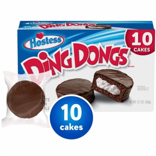 2X - HOSTESS Chocolate DING DONGS, Creamy Filling, Individually Wrapped 10 ct / 12.7 oz